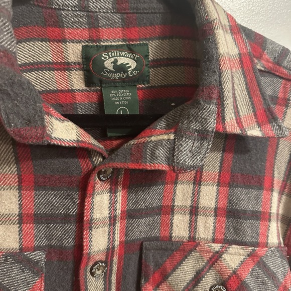 Stillwater Supply Jacket Mens‎ L Plaid Outdoor Hunting Y2K Fisherman Shacket 90s - Picture 3 of 6